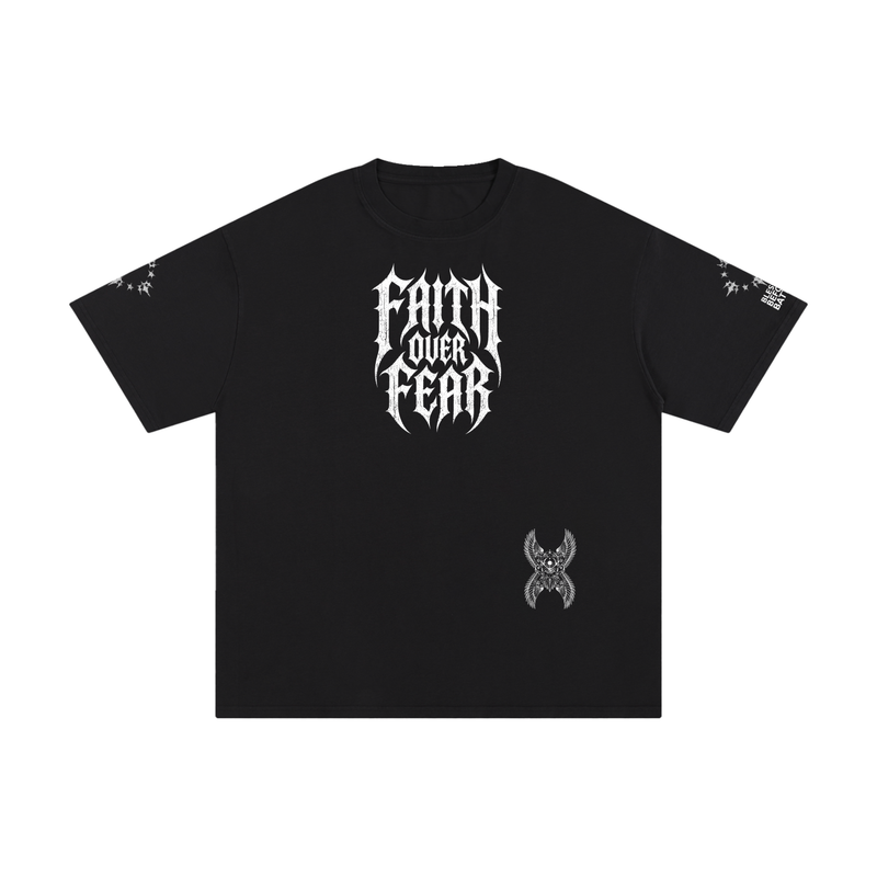 Faith over Fear oversized black T