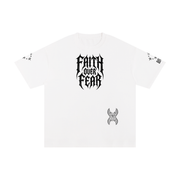 Faith over Fear oversized white T