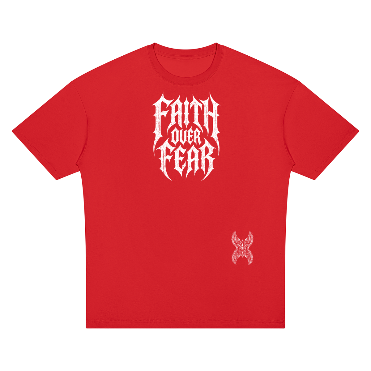 Faith over Fear oversized Red T